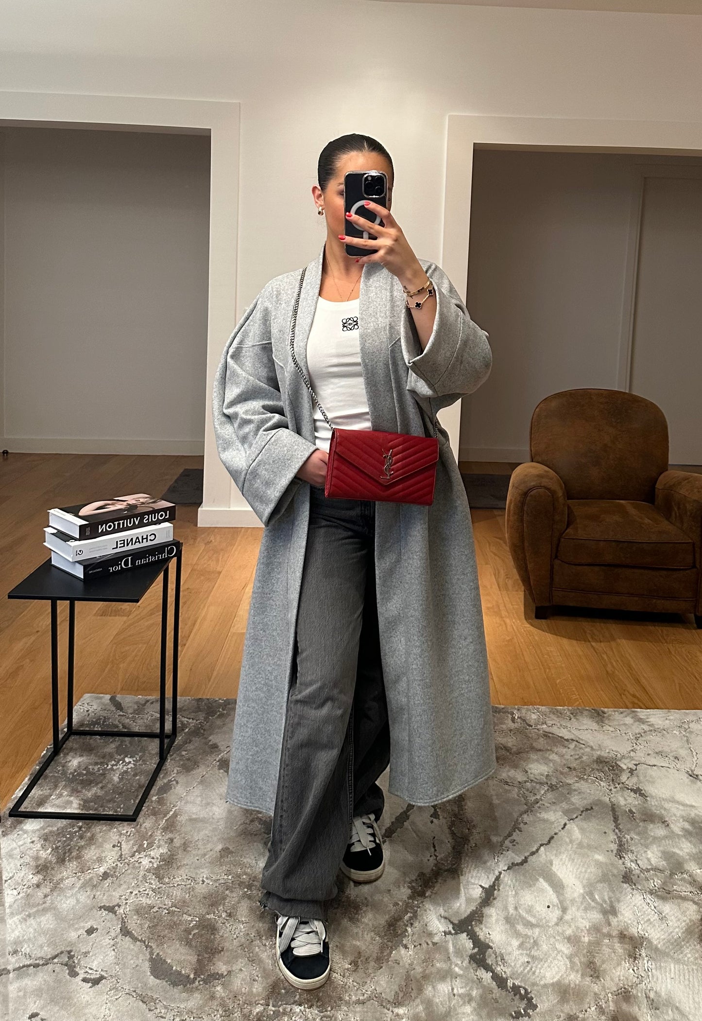 Gray Kimono Coat